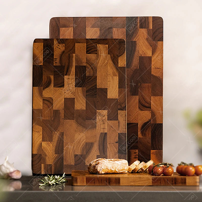 WXCOO Wood Cutting Board Double-sided Kitchen Chopping Boards Fruit Vegetables for Chopping and Slicing