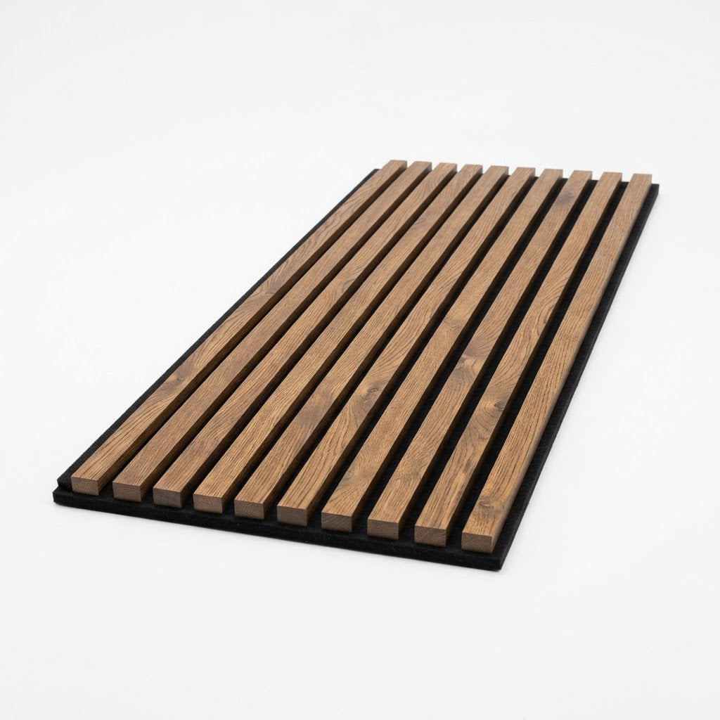 Mosman XL Walnut Acoustic Wall Panel — 270 × 110 cm